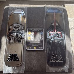Comic Con Exclusive  Santa Cruz Star Wars Capt. Phasma and Kylo Ren numbered boards