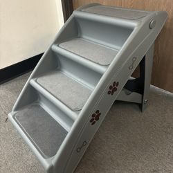 ZENSTYLE Pet Dog Foldable Stairs 4 Steps for High Bed for Small Dogs