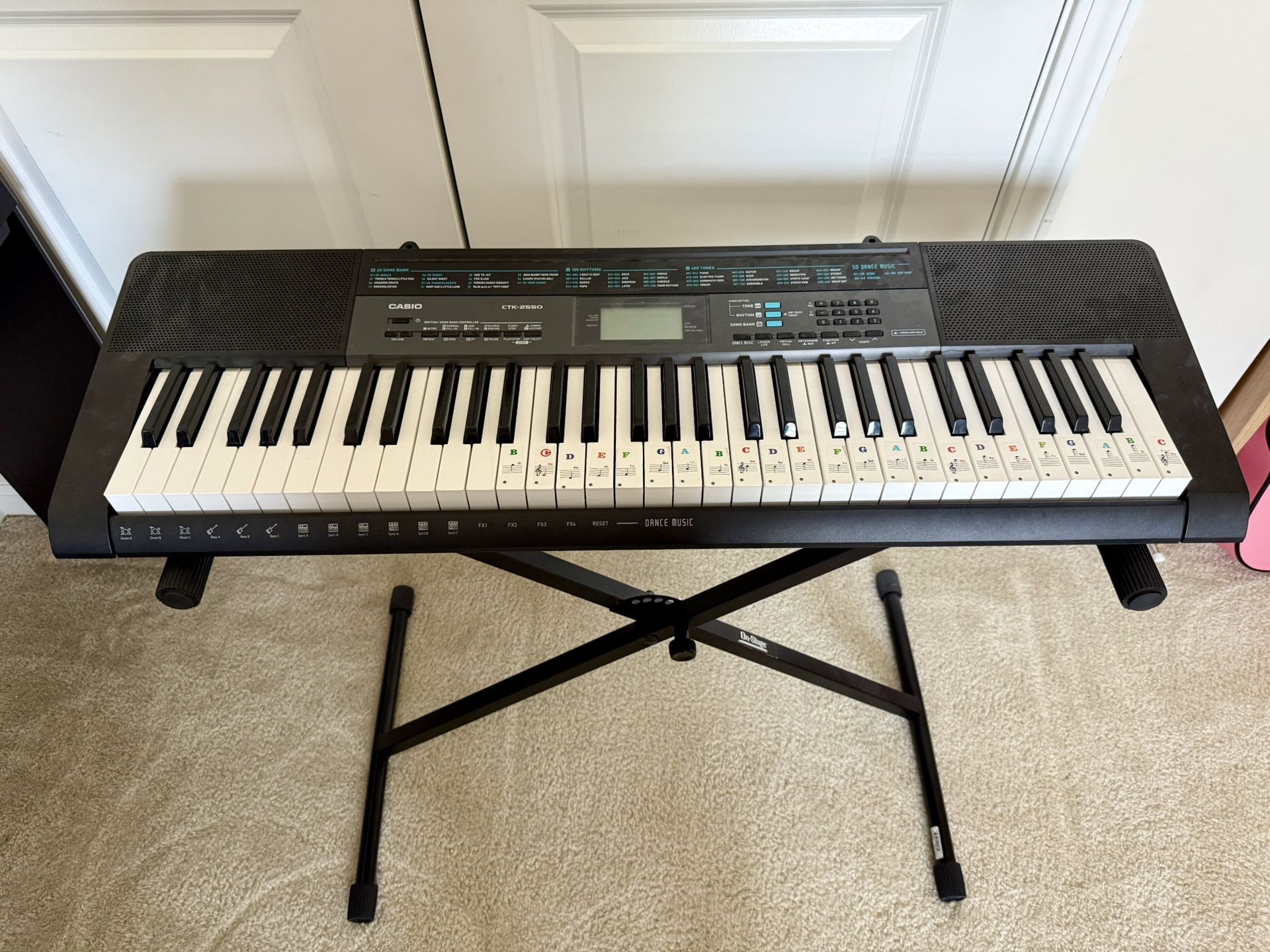 Casio CTK-2550 61-Key Portable Piano Keyboard With Stand