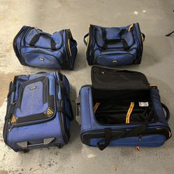 Lucas Roller Suitcases W/ Matching Duffle Bags