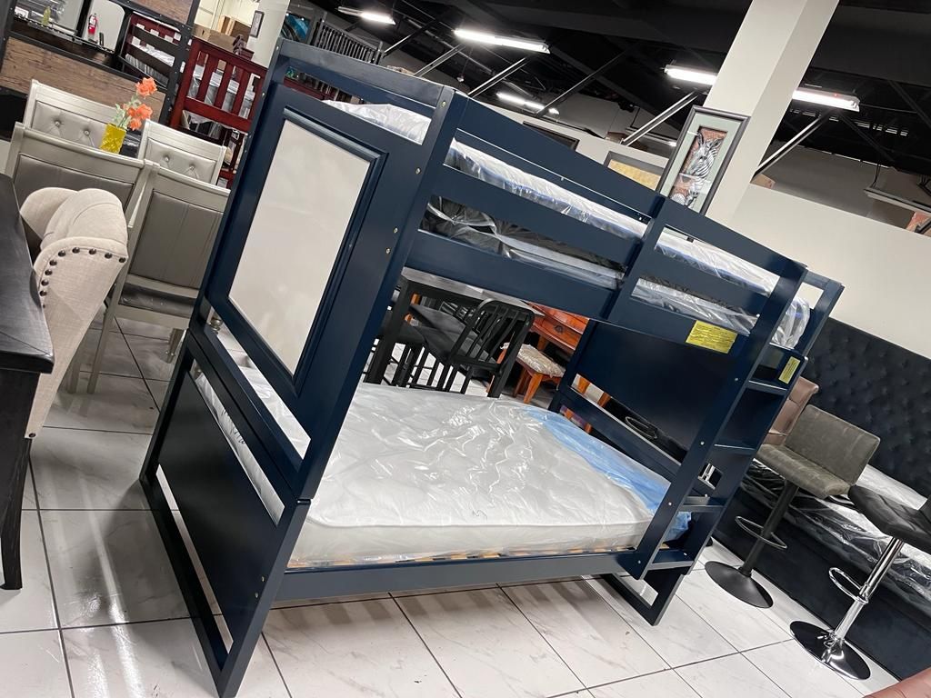 Twin/Twin Bunk bed With Mattress 🔥 Take It Home With Only $50 Down 