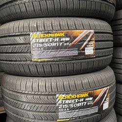 New Set Tires Size 215/50/17 BLACKHAWK 
