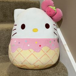 Squishmallow Hello Kitty Ice Cream Plush Exclusive Sanrio Limited Edition 12”