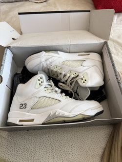Jordan 5 Retro white metallic