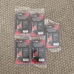 5 Ultra Pro 1/4” 4-Screw Screwdown Recessed Card Protector