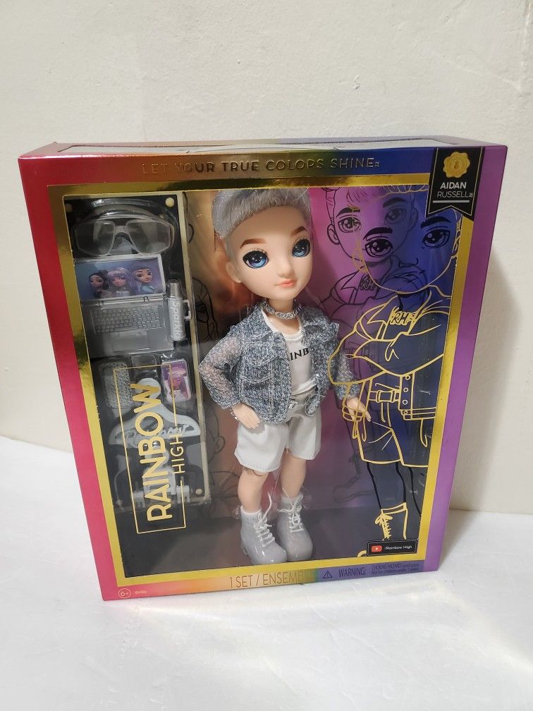 Rainbow High Aidan Russel Fashion Doll Grey Hair and Blue Eyes