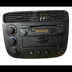 01-05 HONDA CIVIC Center Dash Vents Radio Bezel Trim w/Climate Control OEM