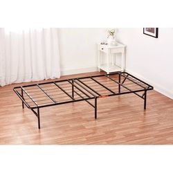 Mainstays 14" High Profile Foldable Steel Bed Frame, Powder-coated Steel, Twin XL