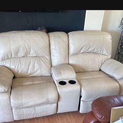 Electric Leather Couch 
