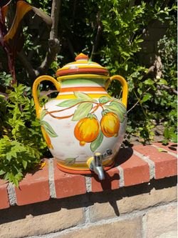 Handpainted Mediterranean Water Dispenser