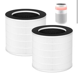 New 2 Pack Demi Filter Replacement, Compatible with Afloia Demi Air Purifier, H13 True HEPA 360° 3-Stage Filtration,