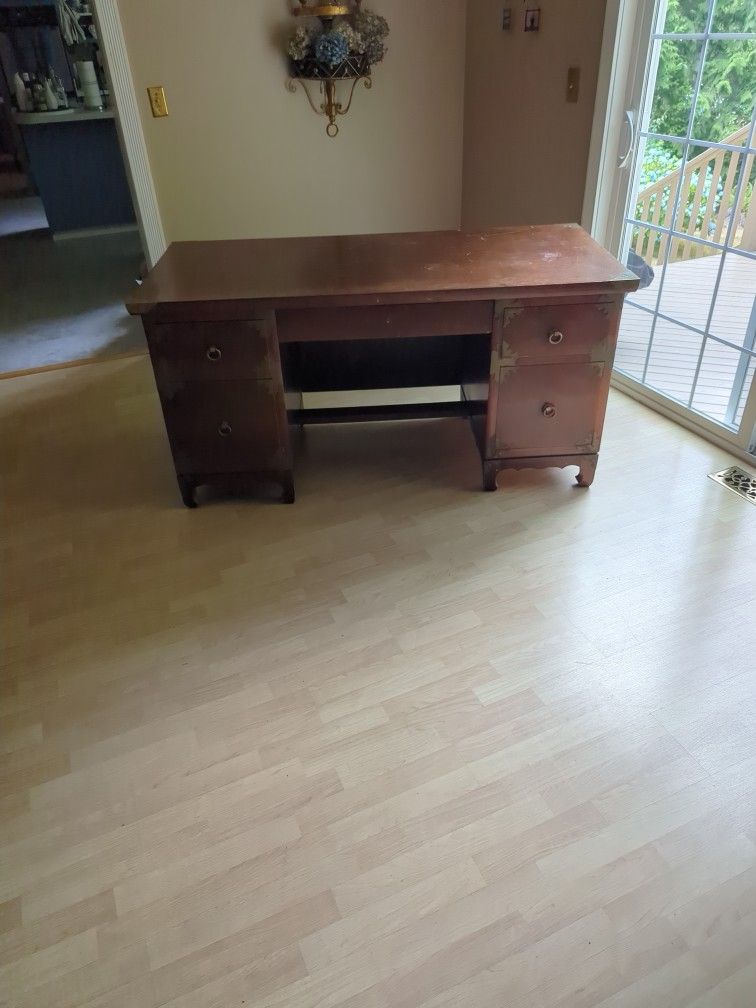 Old Solid Wood Desk 🙂