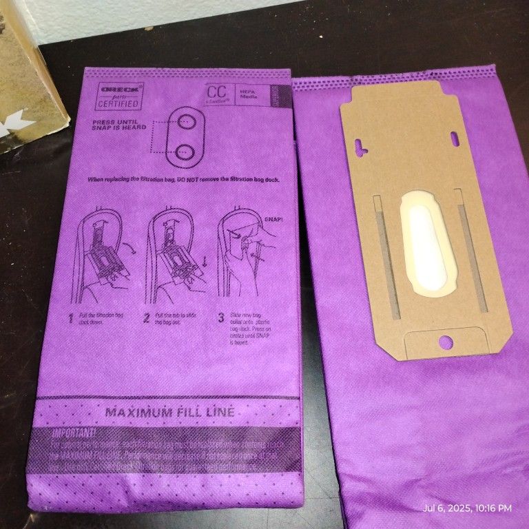 Oreck Superior CC +SaniSeal HEPA Filtration Bag Uprigh