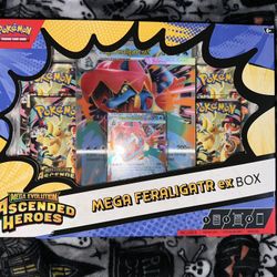 Pokemon Ascended Heroes Mega Feraligatr EX Box Sealed New
