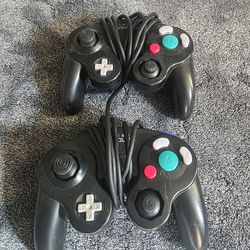 Nintendo GameCube Black Custom Controllers