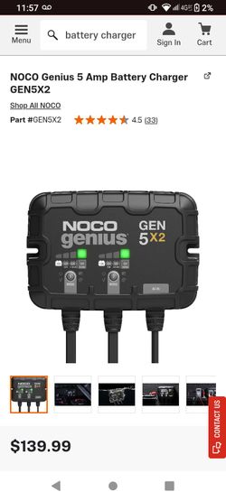NOCO Genius GEN5X2 5 Amp Battery Charger