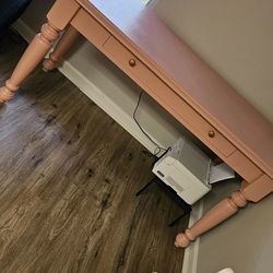 Pink HEAVY Wooden Desk 50x30