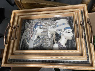 Egyptian Pharos Tray Set 3 Pcs