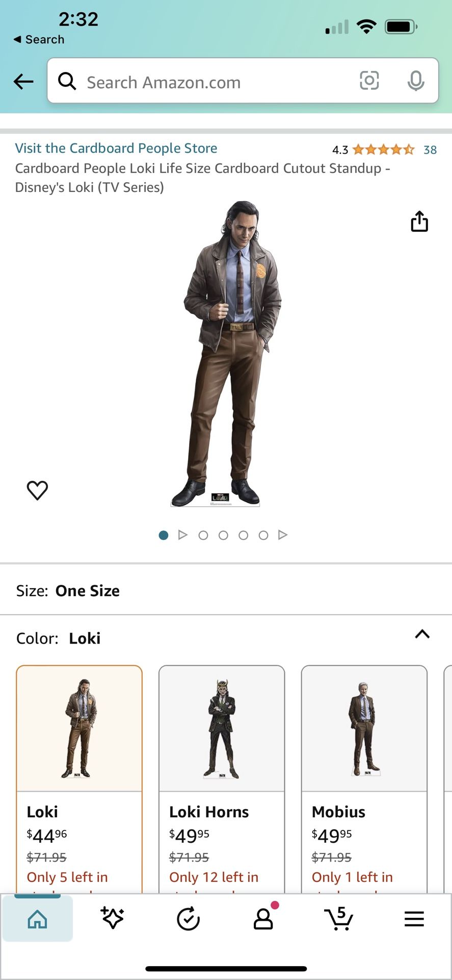 Cardboard People Loki Life Size Cardboard Cutout Standup - Disney's Loki (TV Series)