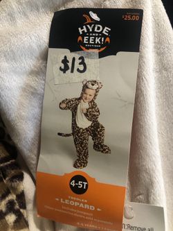 NEW Leopard Halloween Costume size 4-5T