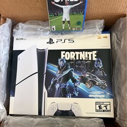 PlayStation 5 1TB Disc Console with Fortnite Cobal Star Bundle & FC 25 Game - New
