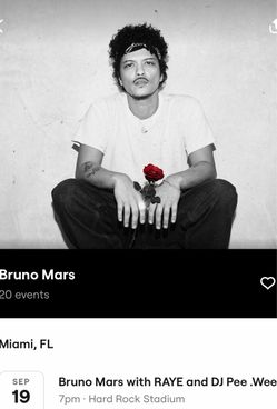 Bruno Mars concert Miami Sept 19