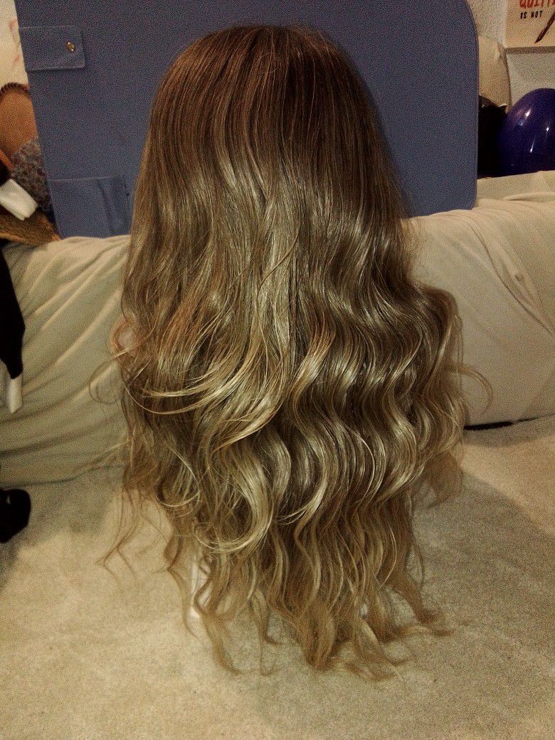 Blonde Wavy Synthetic Hair #40
