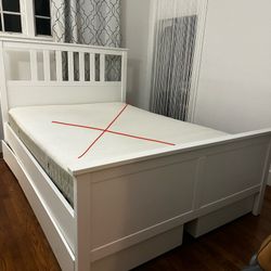 White bed frame