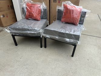 Brand new pair of outdoor patio furniture chairs sunbrella
