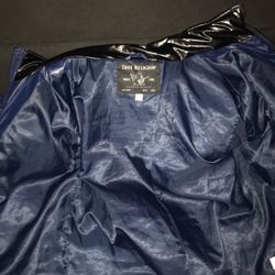 True Religion Blue/black Puff Coat  