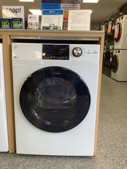 White GE Electric Dryer 4.3 Cu Ft Units are new open box scratch and dent
