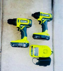 RYOBI ONE+ 18V 2-Tool Combo Kit with Drill/Driver + Impact Driver +2-1.5 Ah + Charger New