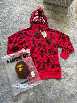 Bape hoodie red