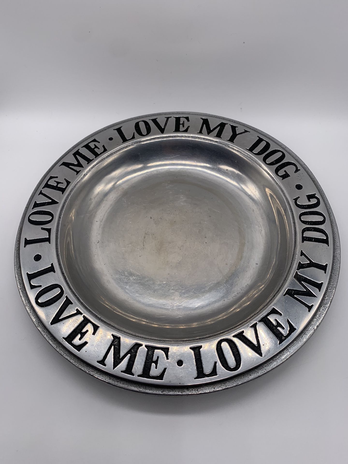 Vintage Wilton Columbia PA RWP “Love Me. Love My Dog” Pewter Plate