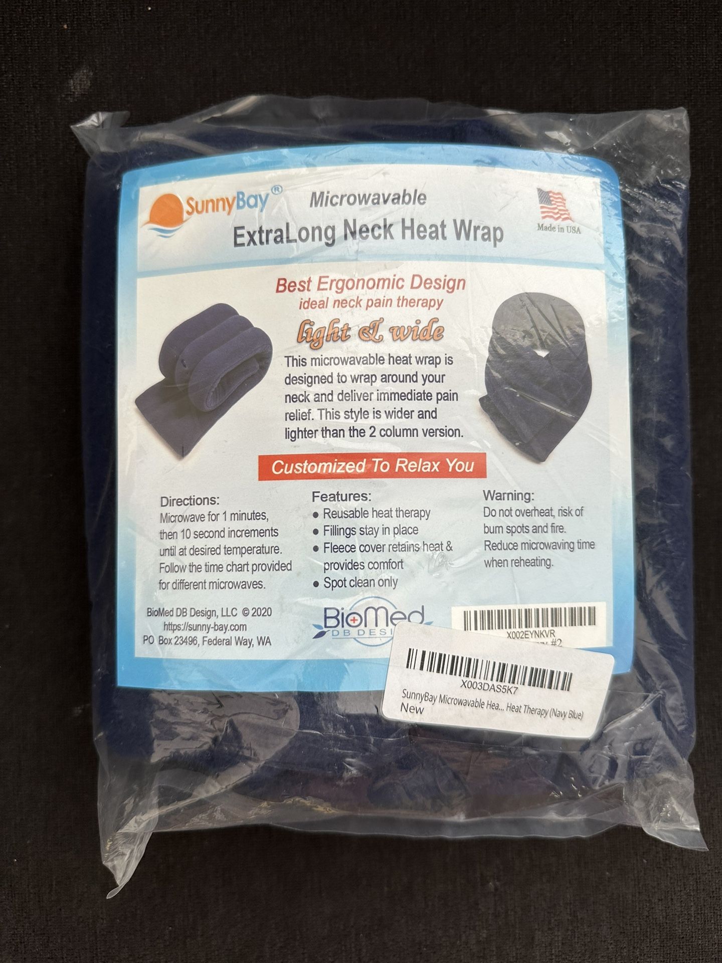 Microwavable Neck Heat wrap