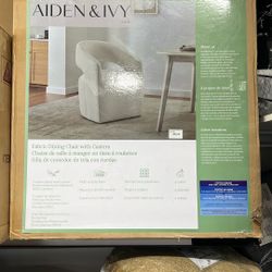 Fabric Dining Chair With Casters 
