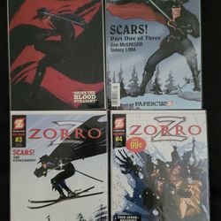Zorro Comic Lot – 4 Issues (Papercutz + Topps)
