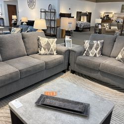 Grey Sofa and Loveseat