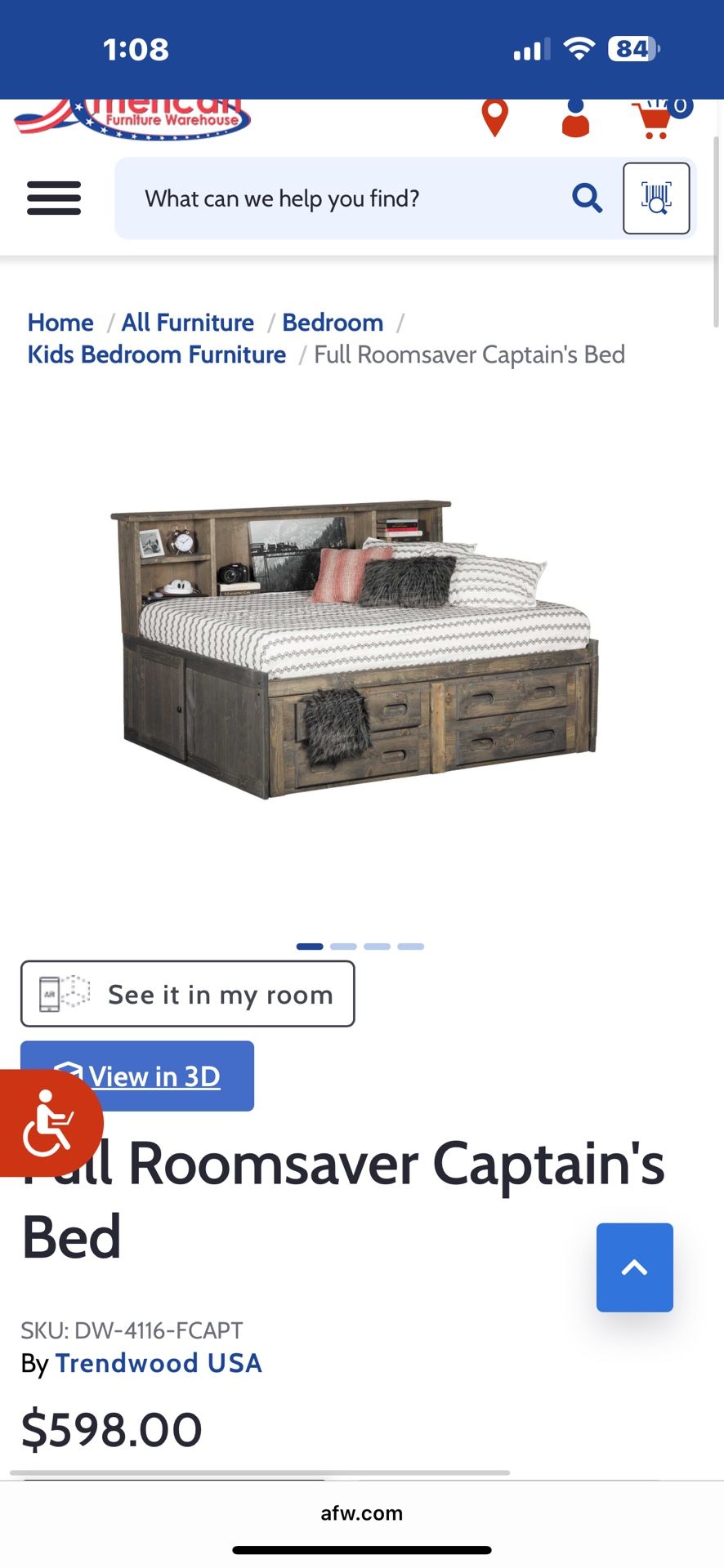 Full Size Captain Bed
