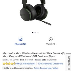 Xbox One Wireless Headset 