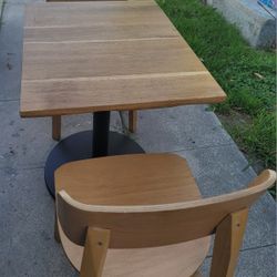 Restaurant Wood Table.