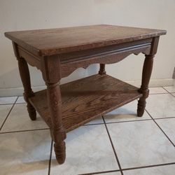 Antique Night Stand Side Table End Table Quartersawn Oak Wood Vintage Nightstand Ethan Allen Rectangle