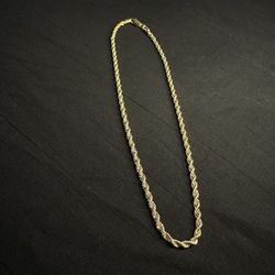 Gold Plated Rope Chain 5mm 20” New