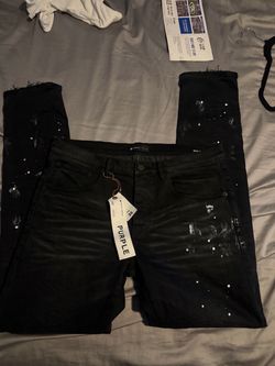 Purple Brand Black Jeans with Paint Splatter size 36!