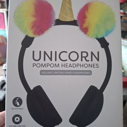 Unicorn Pompom Headphones