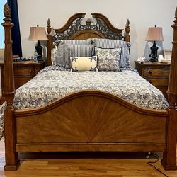 Headboard & Footboard Queen size w/ wrought iron