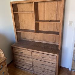 Wooden Dressed And Shelves 