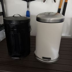 Trash Cans with Pedal – $10 Each (Black or White)