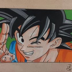 Gokus greeting 1 of 1 Original Artwork