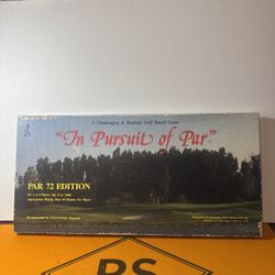 In Pursuit of Par Game  Par 72 Edition 1986 Golf Board Game